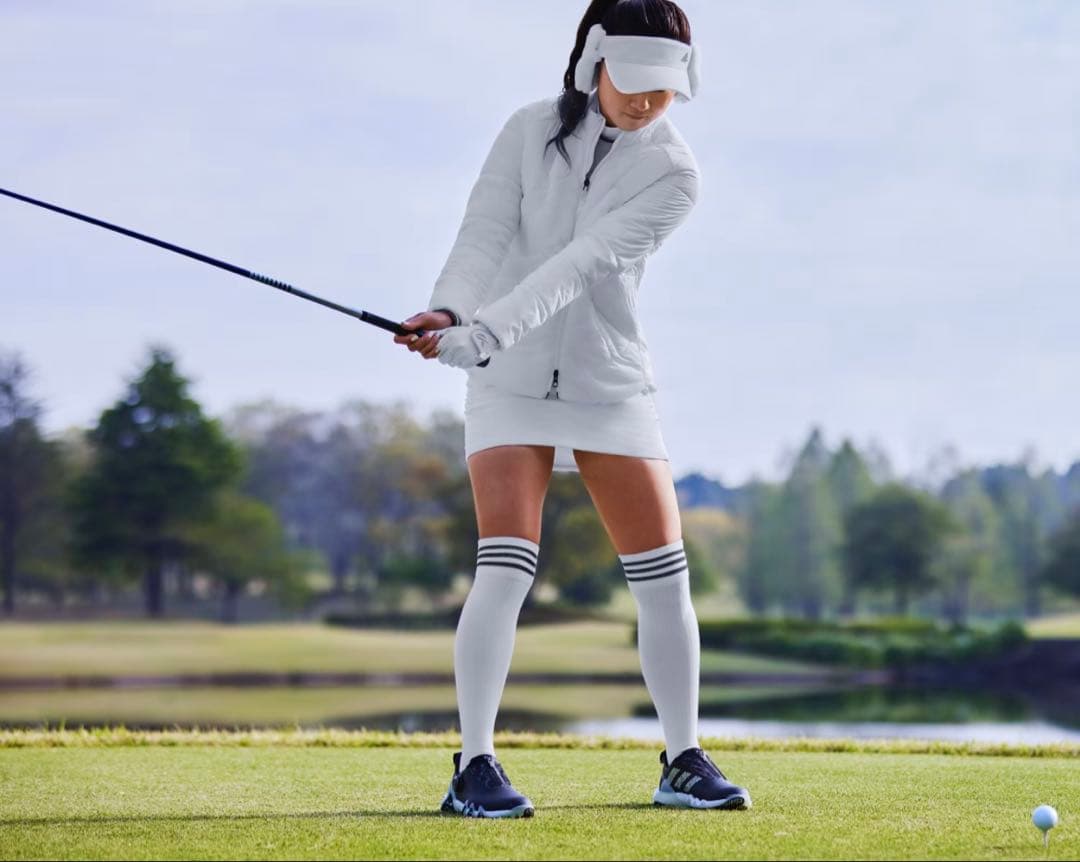 アディダス ゴルフ ビッグ アディダス ロゴ 保温 中綿 フルジップ ジャケット