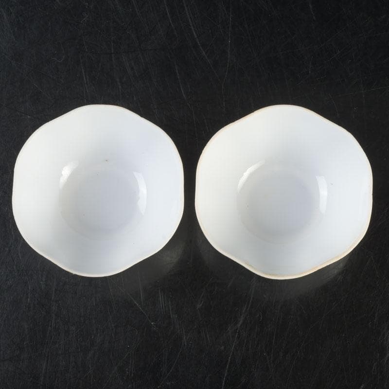 中国 徳化窯白磁 煎茶碗 一對 V 9277E