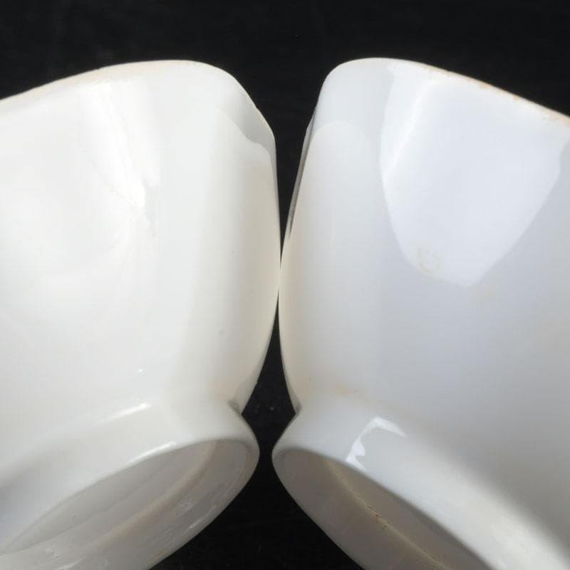 中国 徳化窯白磁 煎茶碗 一對 V 9277E