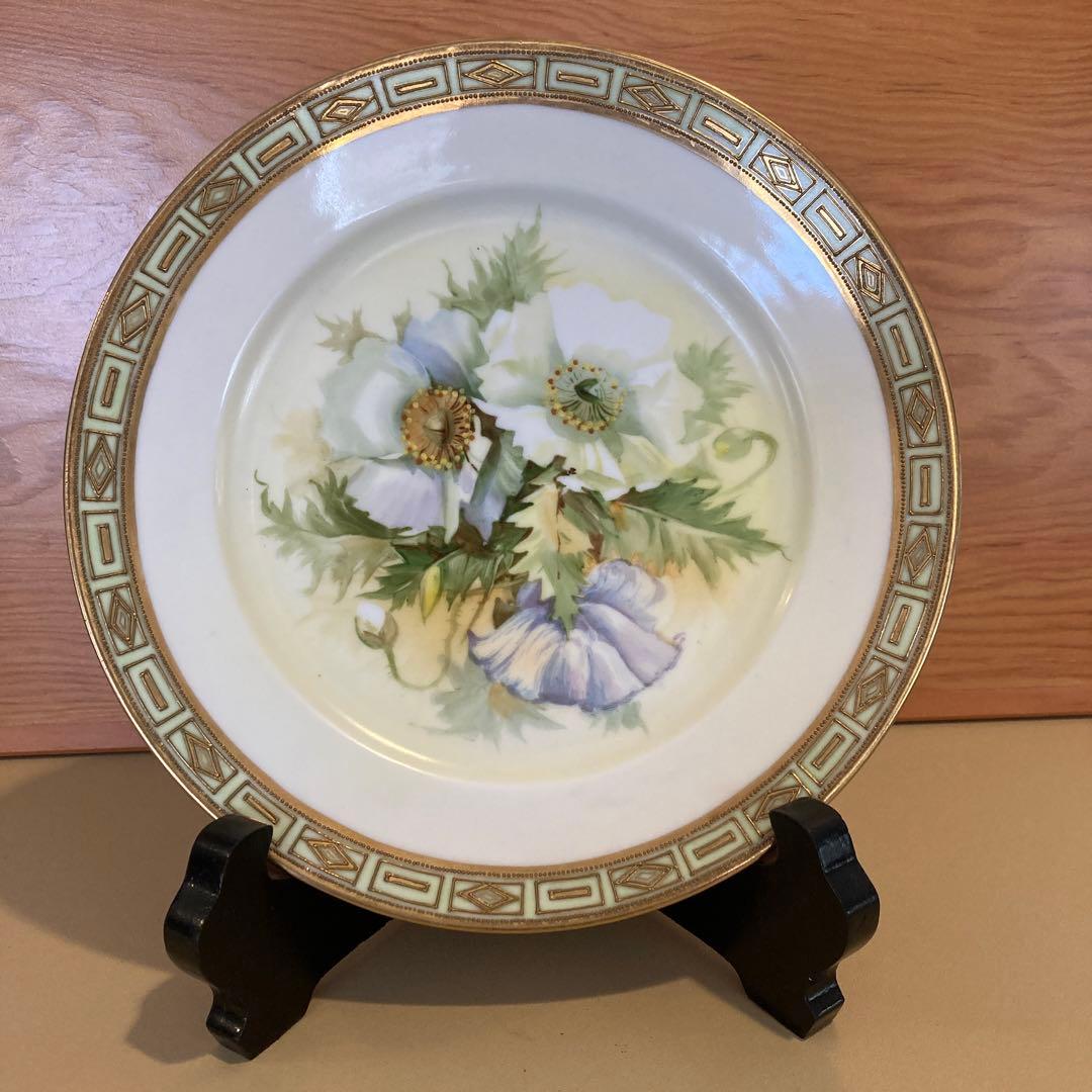 オールドノリタケ 金盛 手描き 絵皿