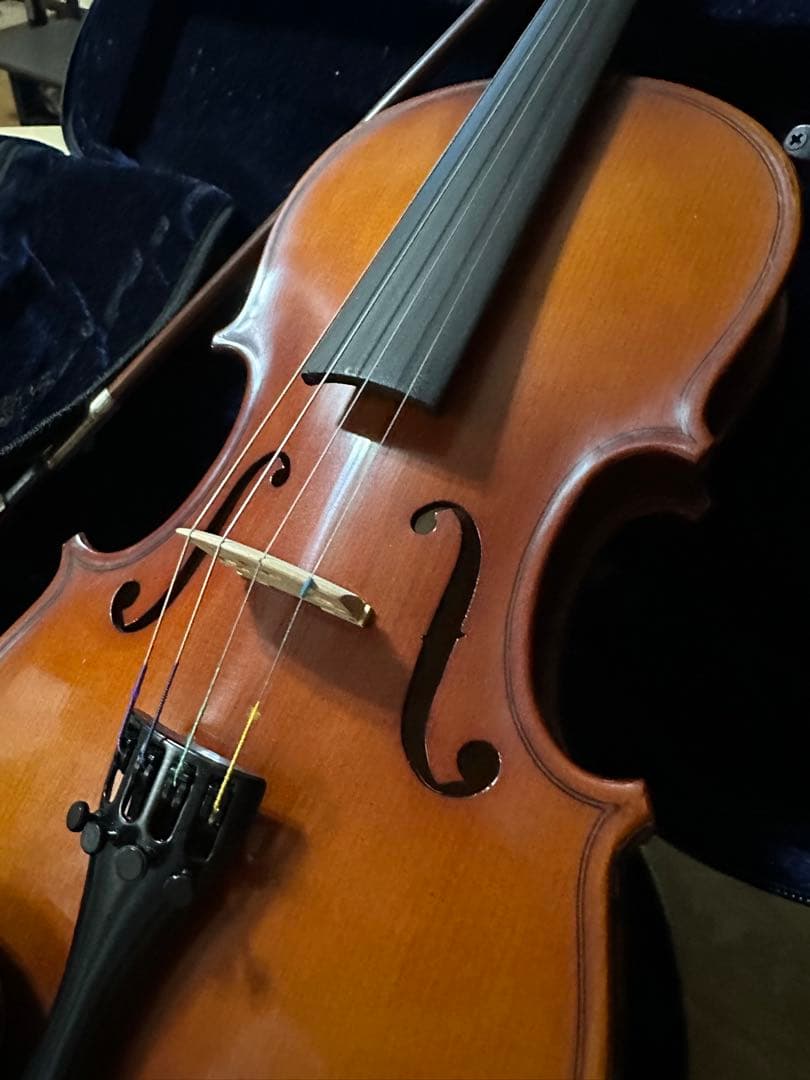 バイオリン 本体 木製 ブラウン ケース付き