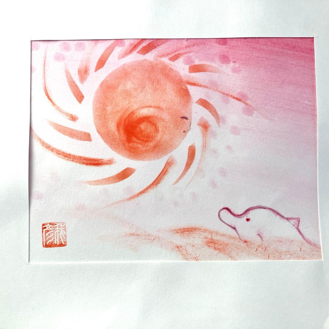 本物！ 原画！ 童画家　我彦 秀光 （わびこ・しゅうこう）　 2作セット