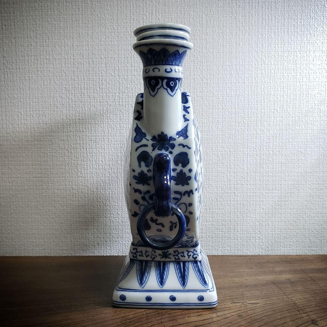 大清乾隆年製 五連多口花瓶 染付 龍紋 中国 花器 花生 - メルカリ