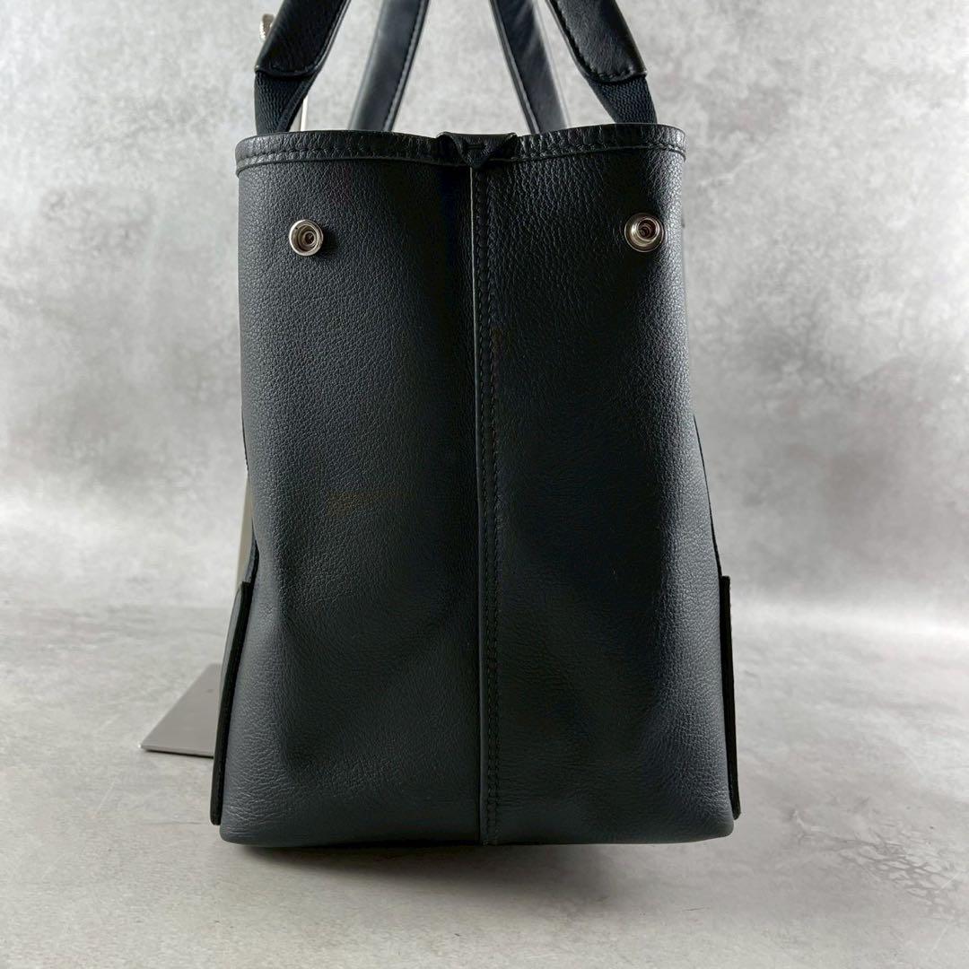 【極美品】バレンシアガ ネイビーカバス S トートバッグ エブリデイ レザー 黒