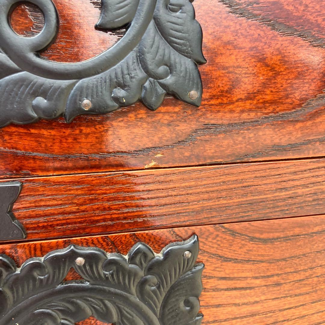 仙台箪笥 伊達箪笥 漆塗り 6段13杯 引き出し 和箪笥 帳場箪笥 サイド