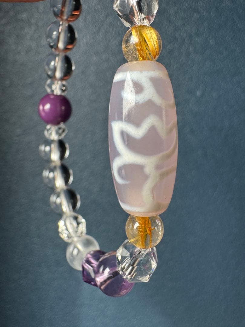 水蓮花天珠　デザインブレスレット