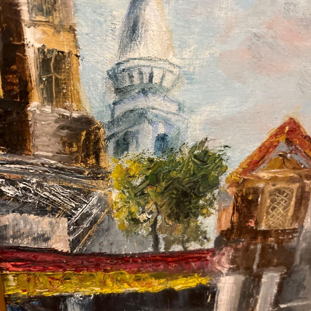 【更に値下げしました】風景画 油彩画 装飾的フレーム付き