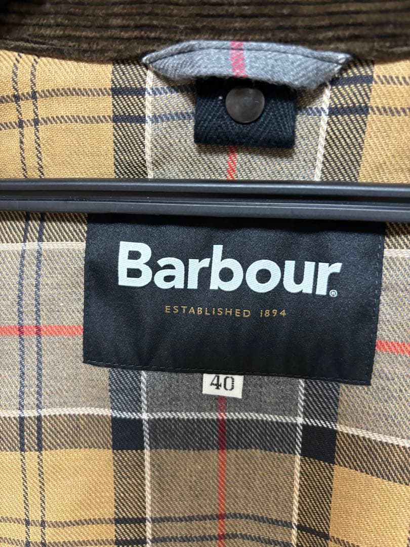 Barbour ビデイル　グレー　コーデュロイ襟ジャケット サイズ40