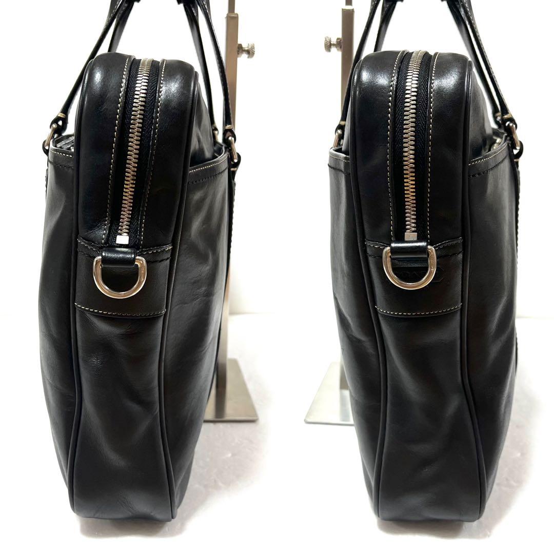 【良品】COACH コーチ 2way ビジネスバッグ ブラック 70168