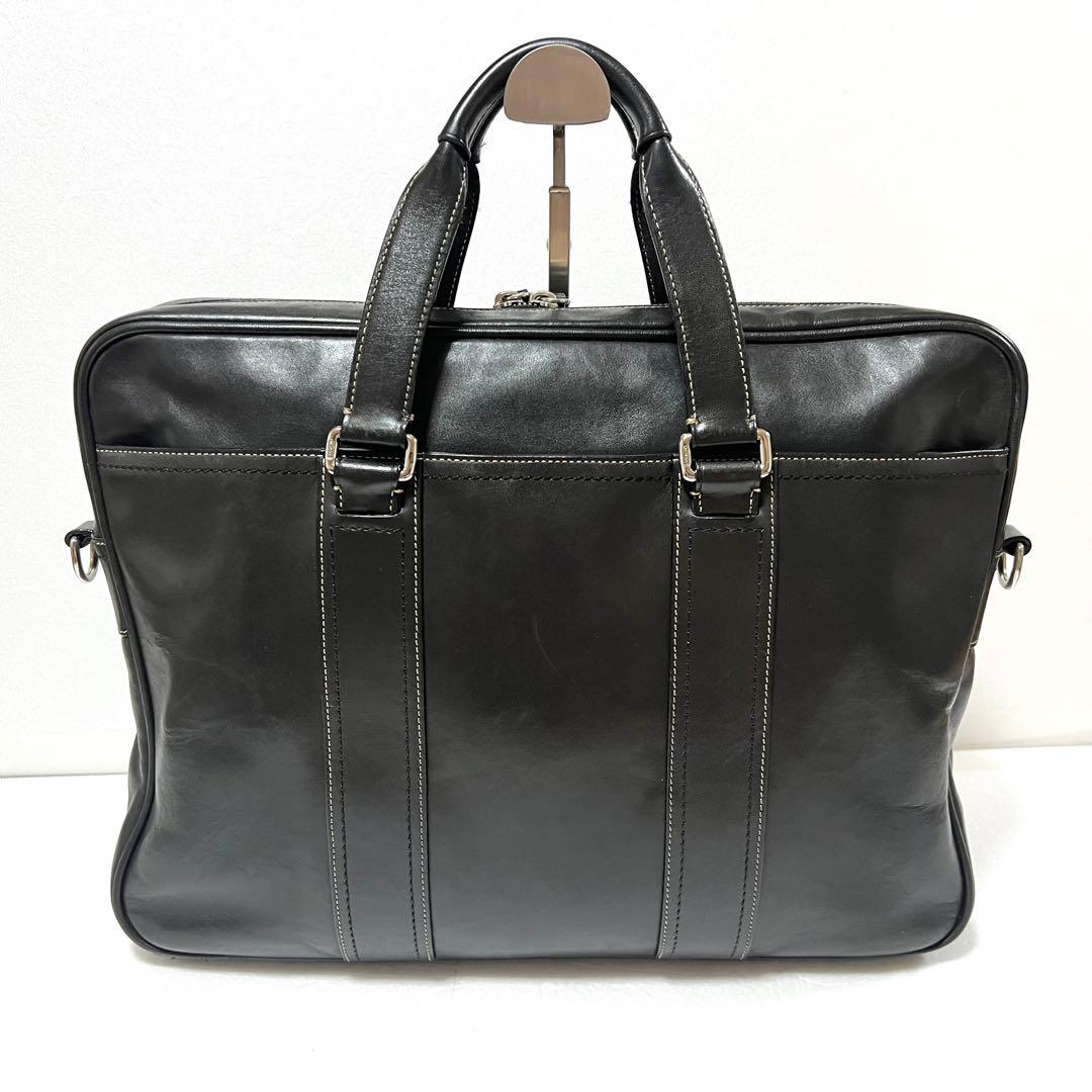 【良品】COACH コーチ 2way ビジネスバッグ ブラック 70168