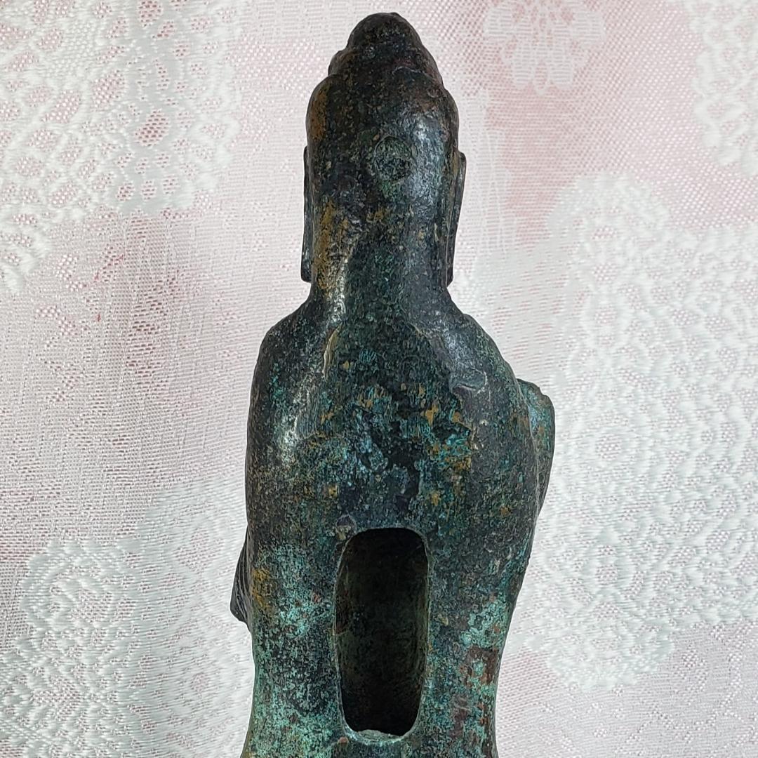 新羅仏】◇金銅如来立像 全高:27.4cm 仏像◇検）天平仏 飛鳥仏