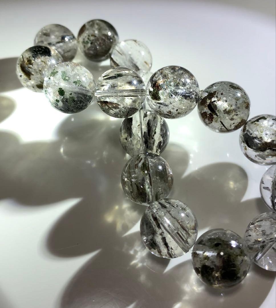 ★かな様★ ①★最高品質★超激レアグリーンマイカinクォーツ　ブレスレット