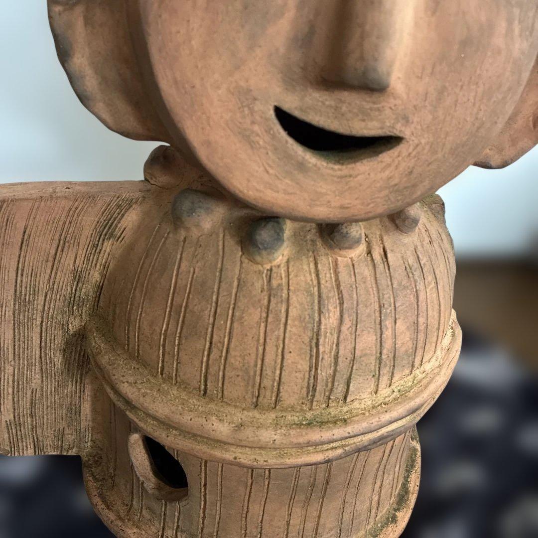 《はにわ》花瓶　レトロ置物　高さ53cm