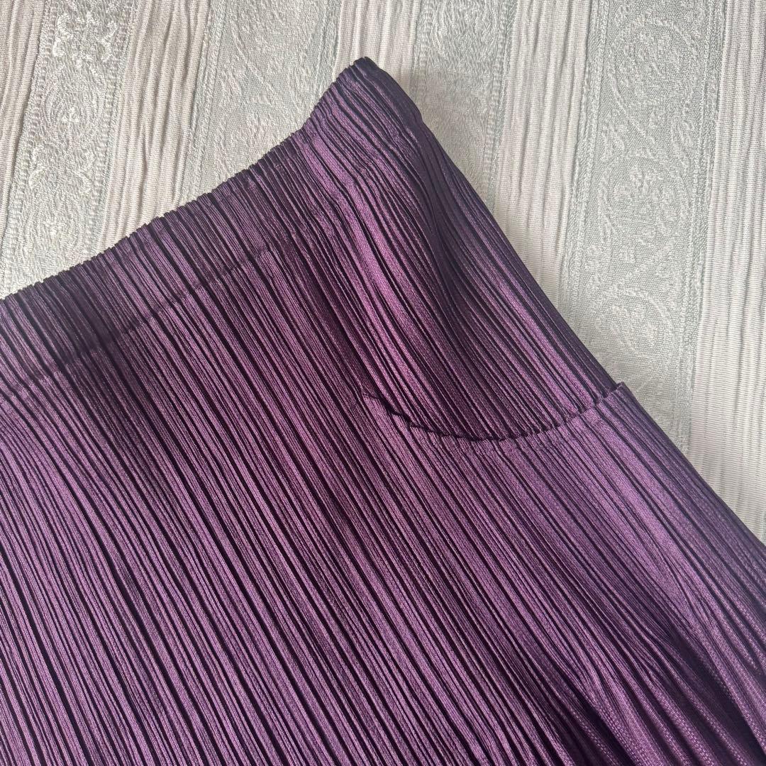 美品　プリーツプリーズ　イッセイミヤケ サルエルパンツ　バーガンディ