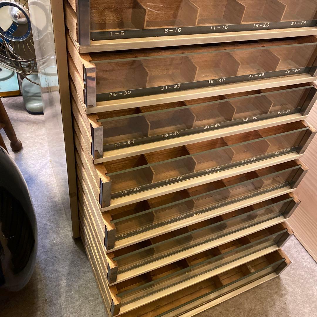 糸陳列棚 タイヤー絹手縫糸ケース 収納棚 アンティーク レトロ