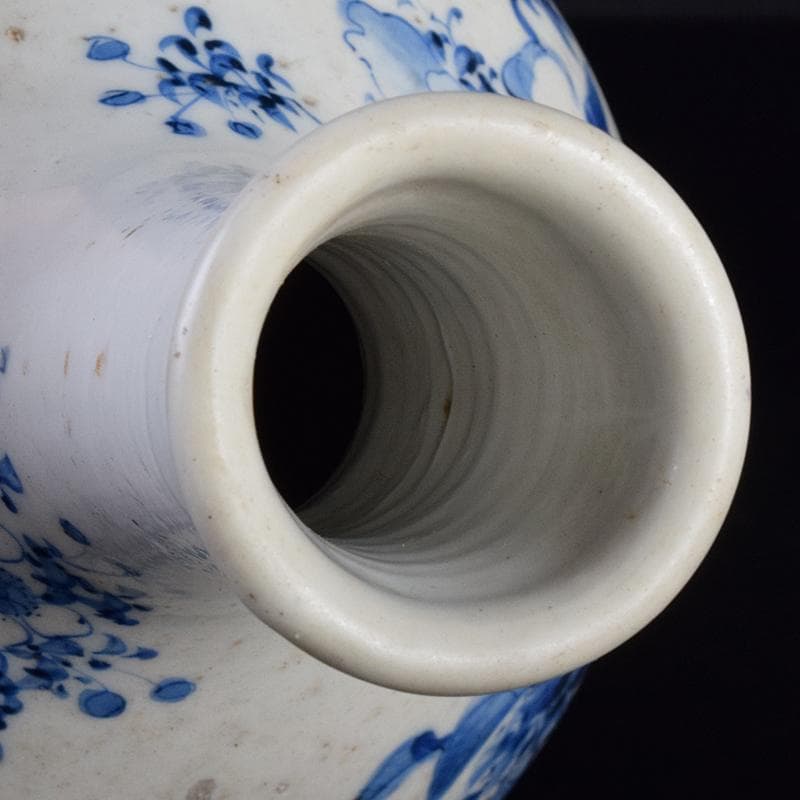 瀬戸焼 古瀬戸 染付 花文瓶 M R7809B - メルカリ