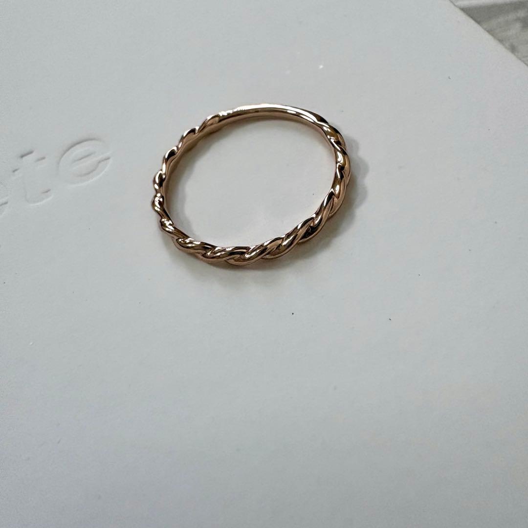 ete K10MPG ツイストリング 3号 エテ ピンクゴールド ピンキーリング