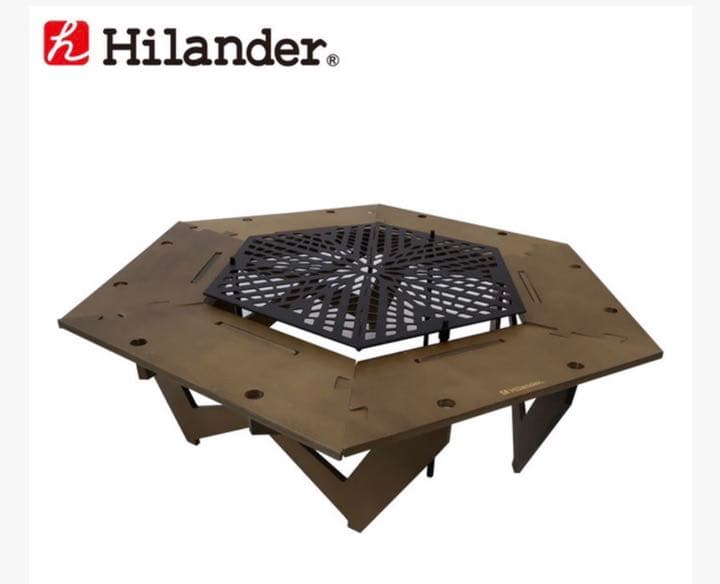 ハイランダー プライウッドヘキサゴンテーブル スチールインナー