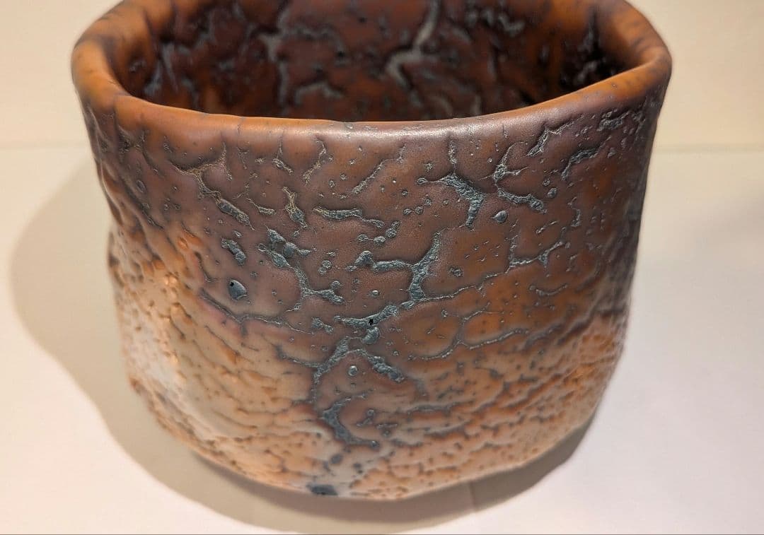 鈴木富雄』鬼志野茶碗 京都 茶道具 共箱共布栞しおり略歴 人気作家