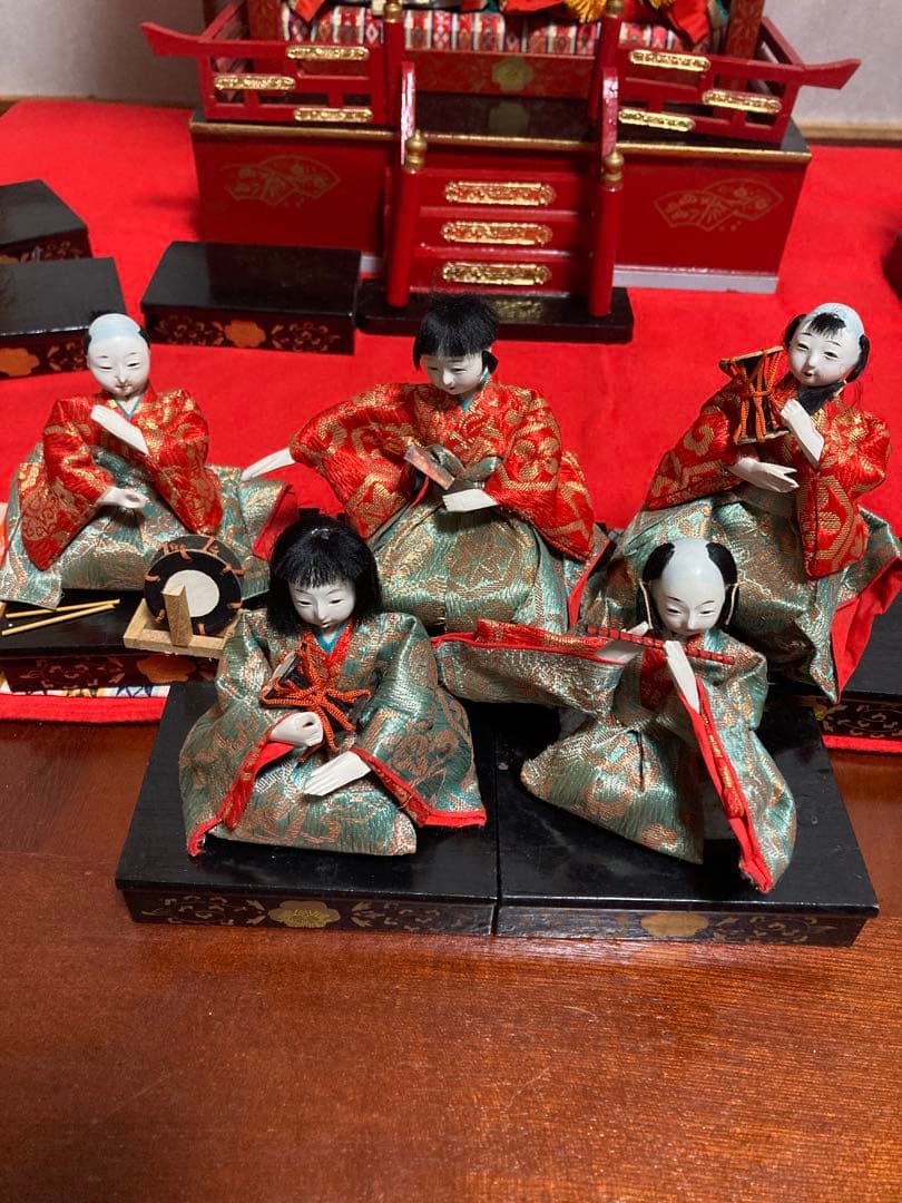 まこちゃん‼️希少❶【木製雛御殿】②【芥子雛】親王・内親王・十三人小ぶり