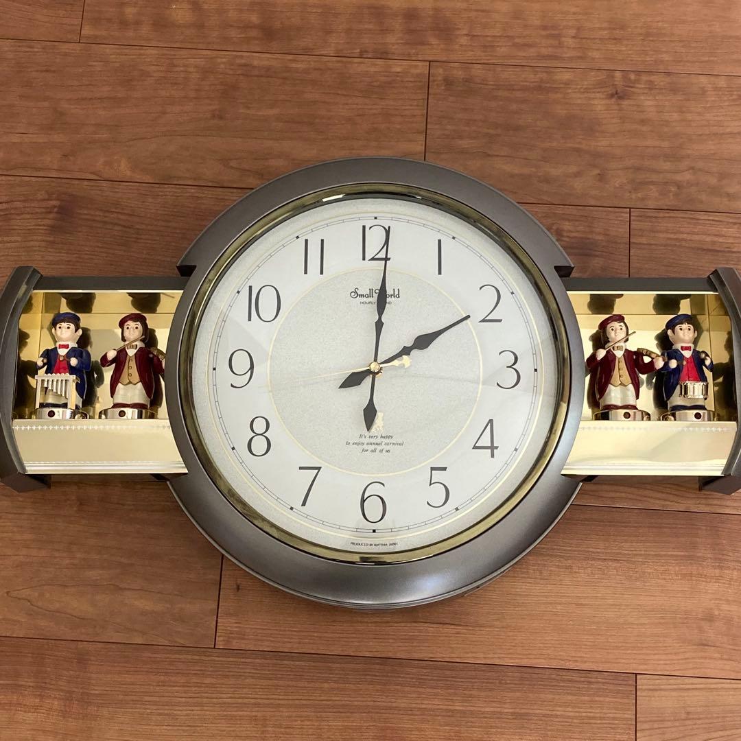 【美品】スモールワールド　音楽隊　掛時計　リズム時計　からくり時計