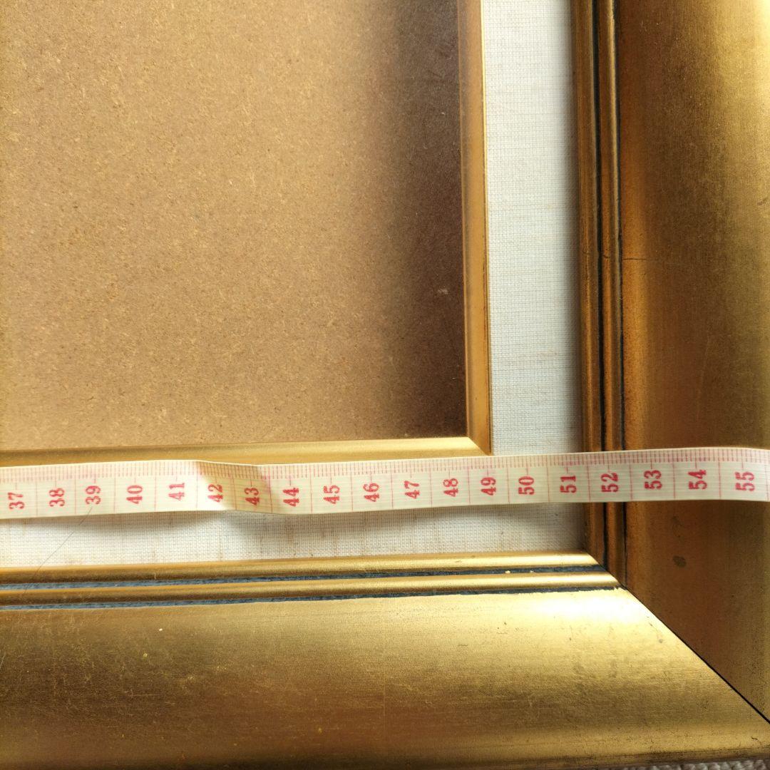 マットなゴールドの額縁 アンティーク雑貨