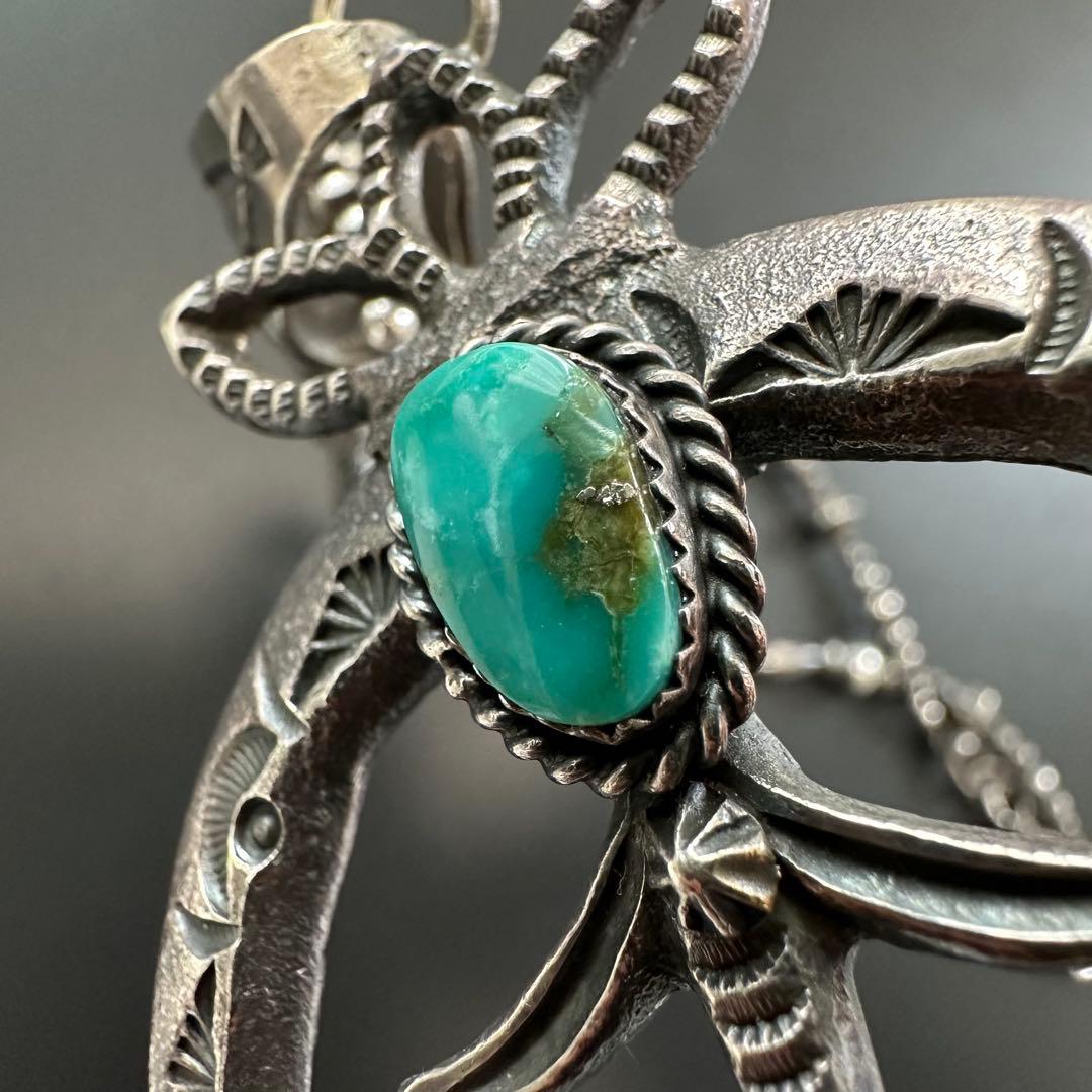 Navajo Running Bear キングマンターコイズ リング 24号