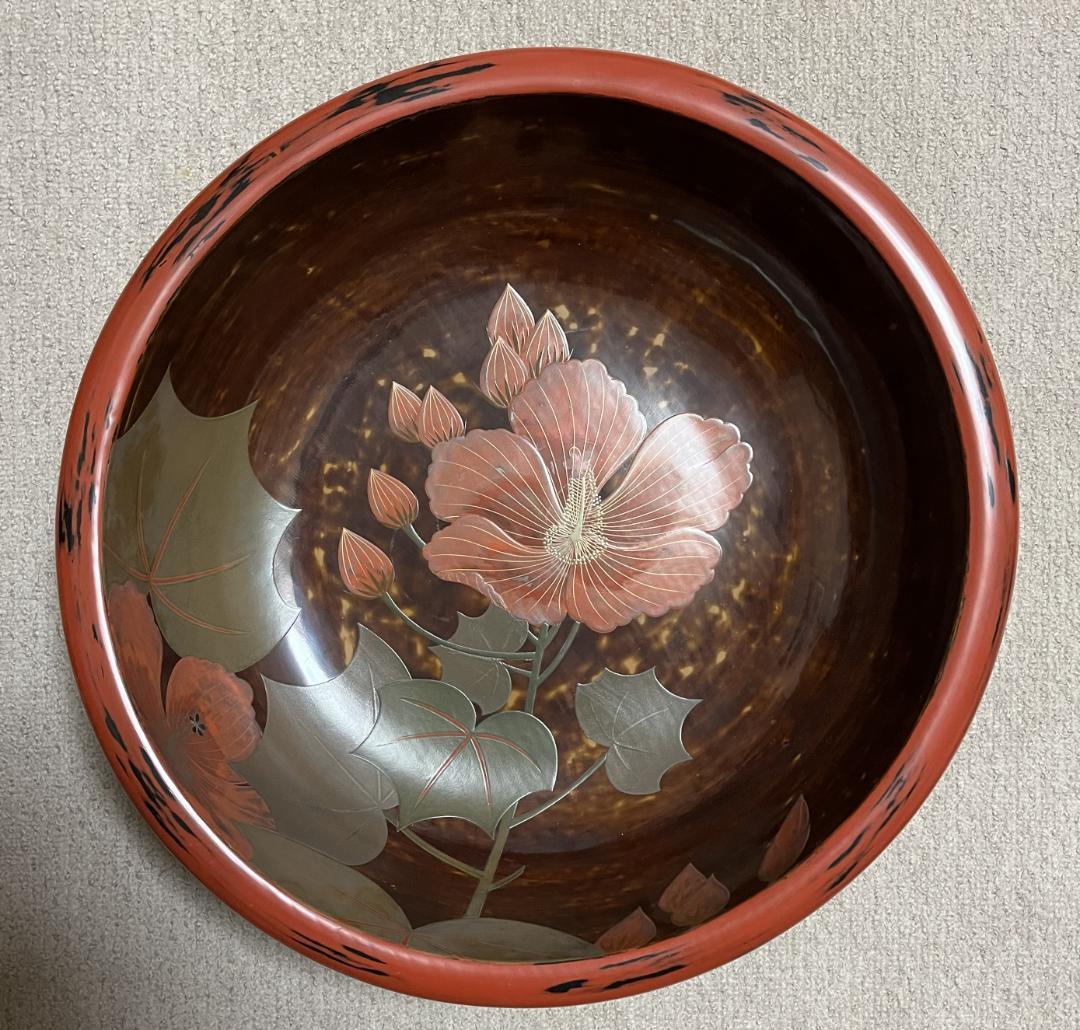 飾りこね鉢　漆器　大鉢