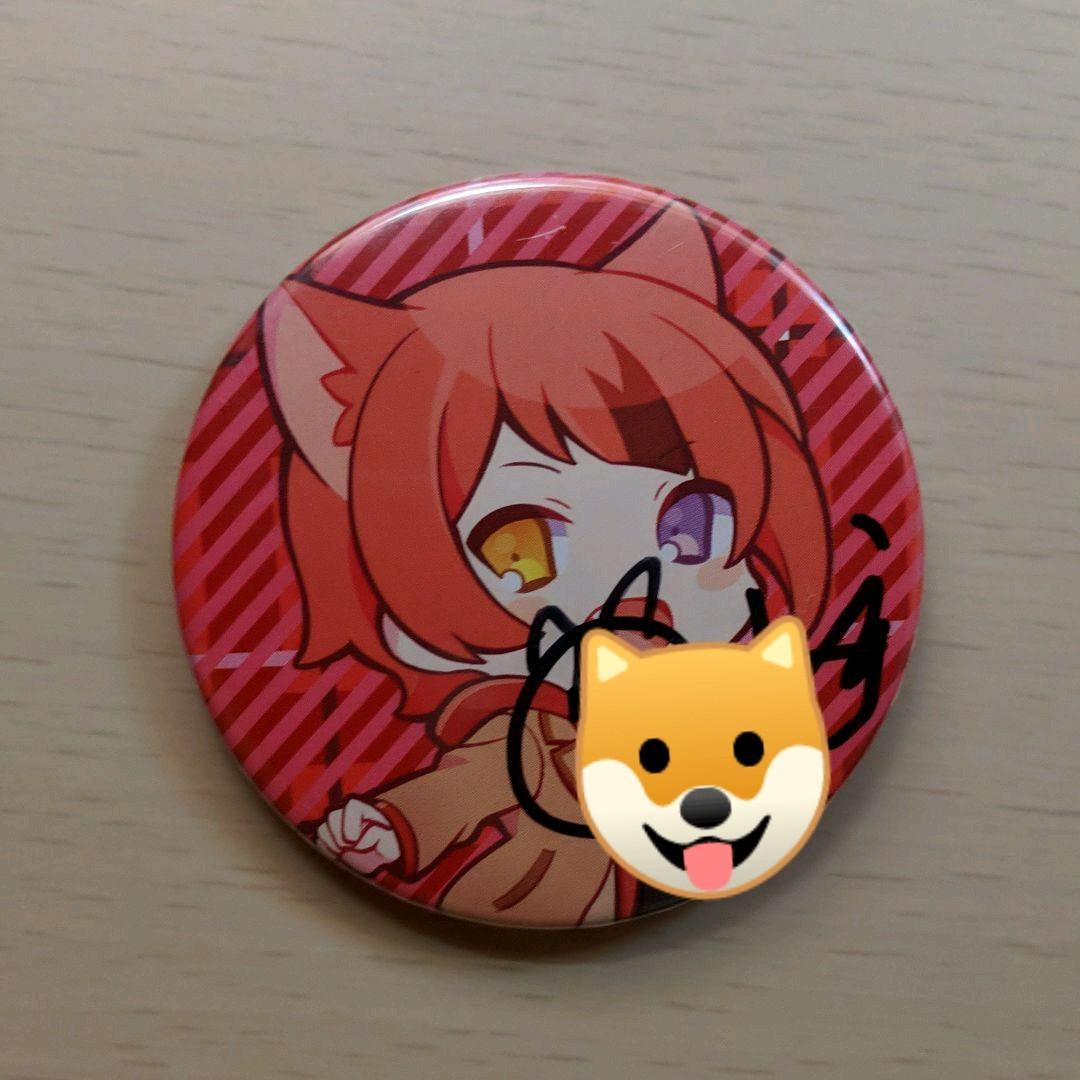 サイン入り 缶バッジ THE GAME 赤色 キャラクター