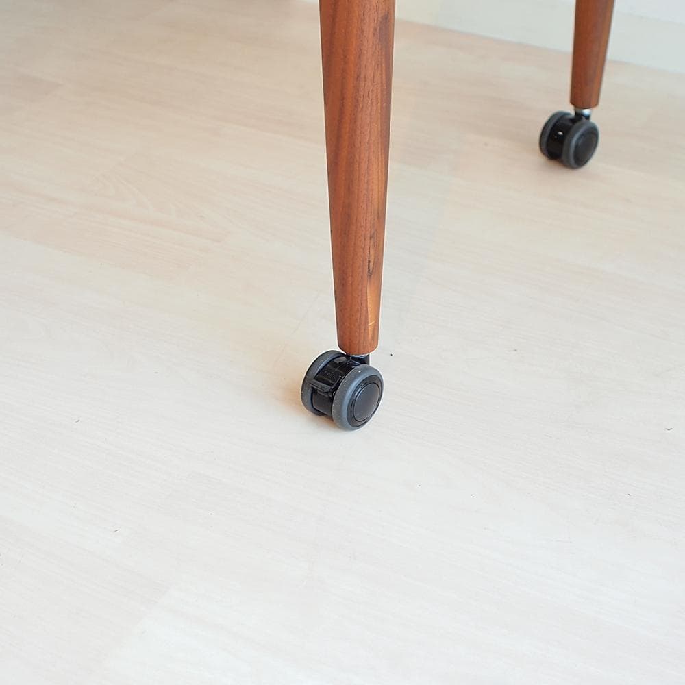 ウォールナット無垢材 ワークデスク キャスター付き 高さ62cm 低め 北欧