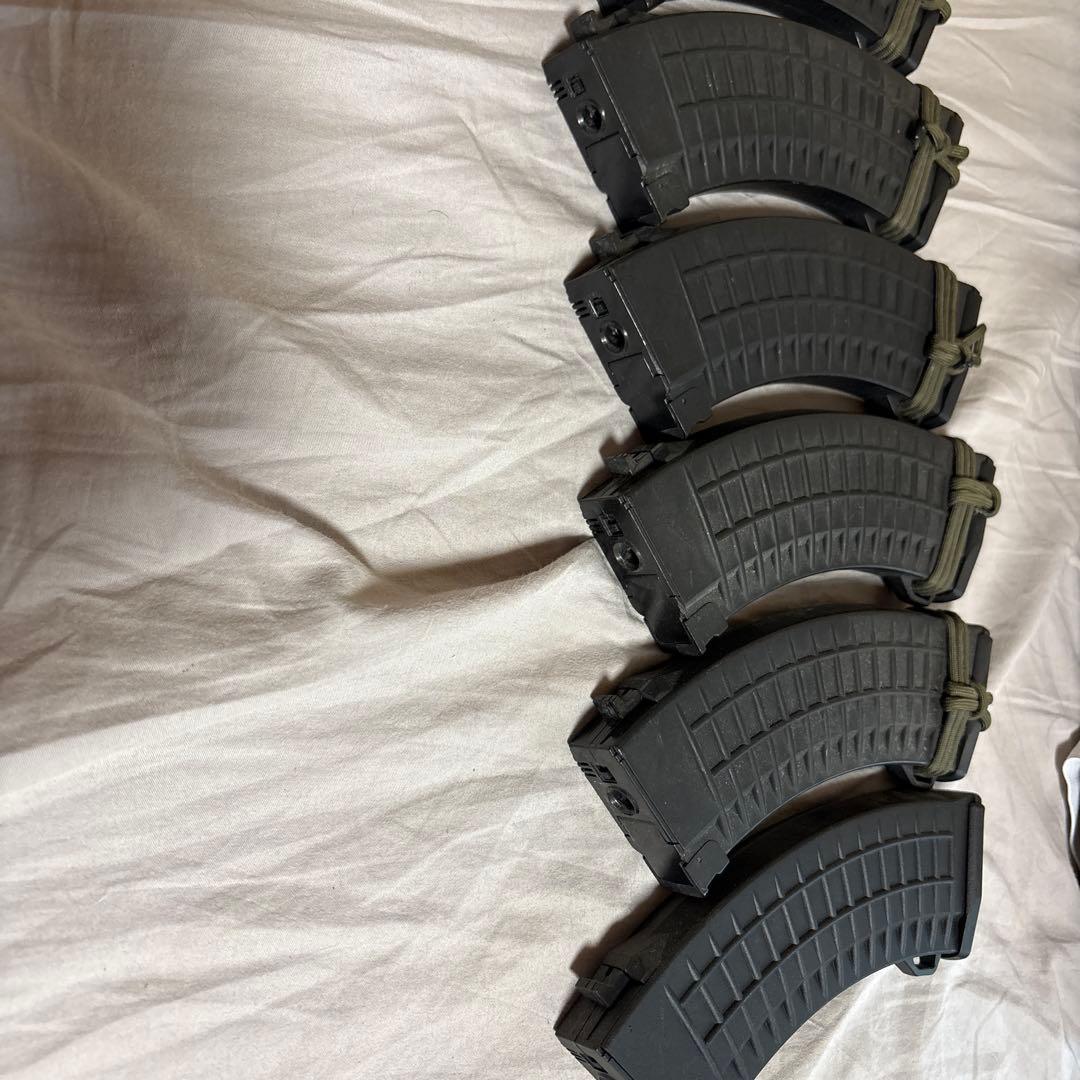 スタンダード電動ガンAK用多弾マガジン 6個セット 黒