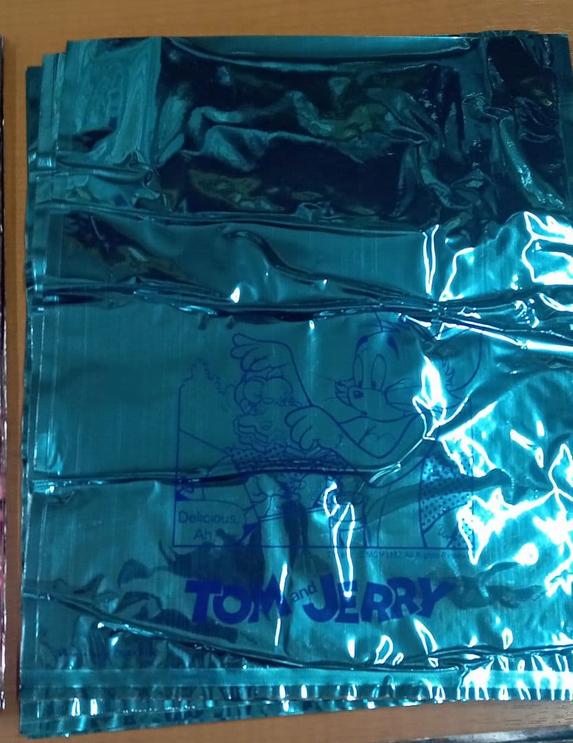 【未使用品】トムとジェリー 袋 金 銀 紫 青 光沢あり 計24枚