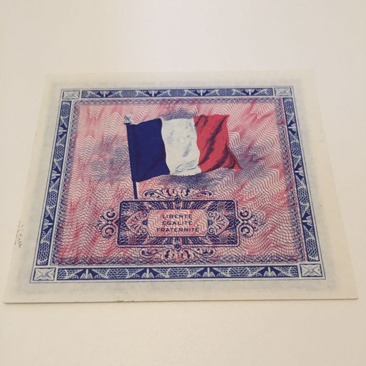 未使用 1944年 フランス 軍票 France 2 フラン francs 紙幣