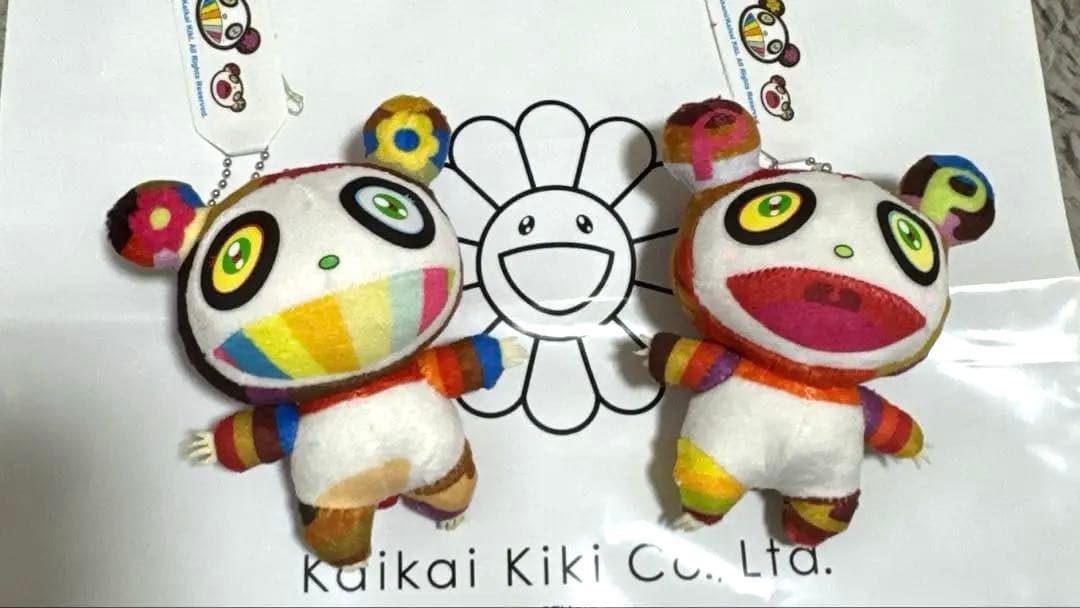 村上隆 パンダ ぬいぐるみキーホルダー2つセット