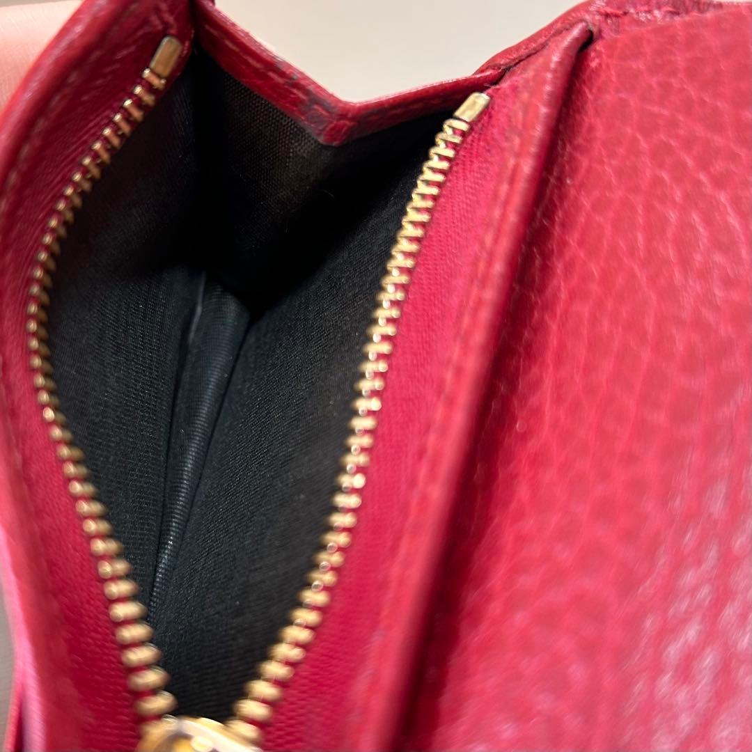 GUCCI グッチ GGマーモント 二つ折り財布 レッド