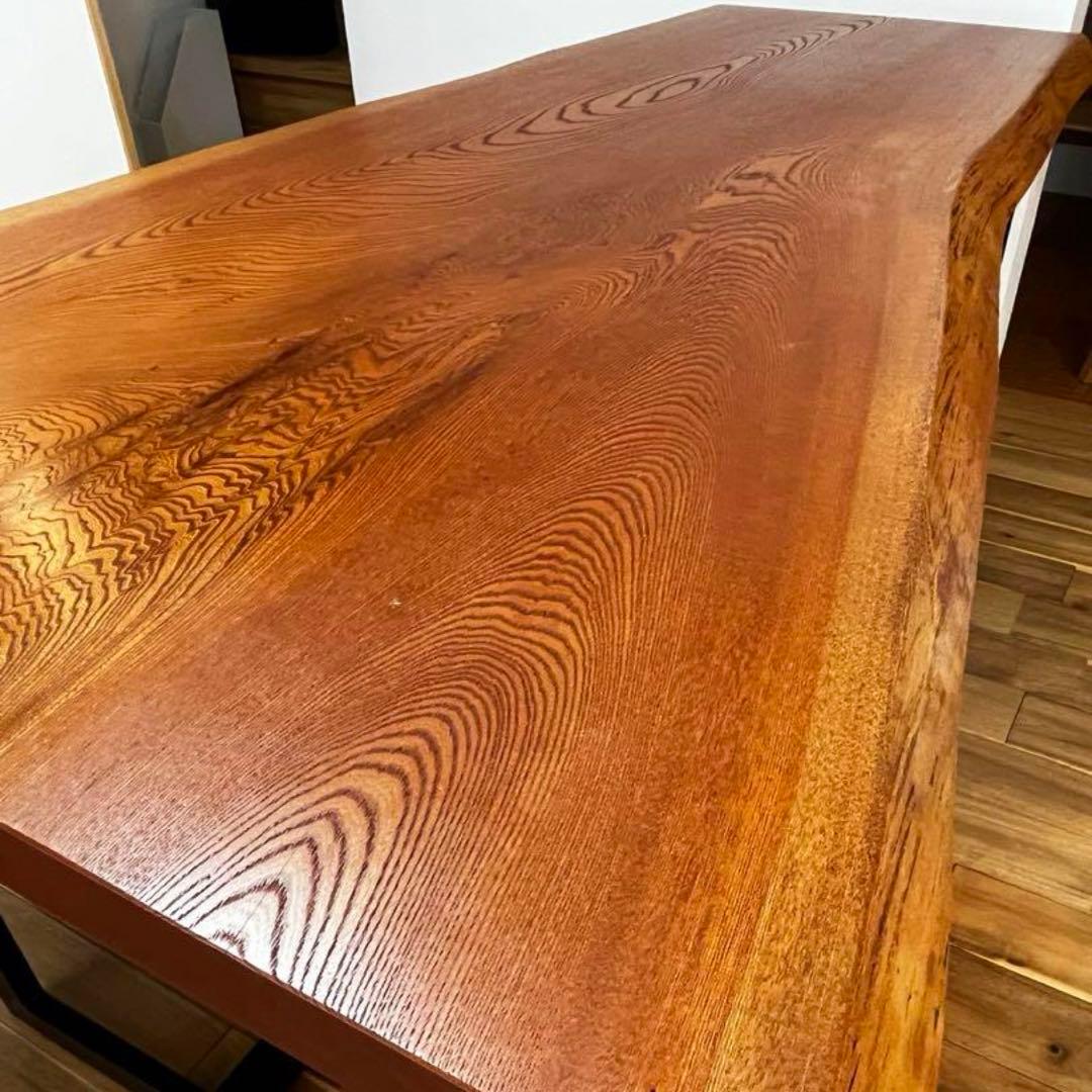 天然欅 剥ぎ合わせ アンティークダイニングテーブル/デスク/テーブル