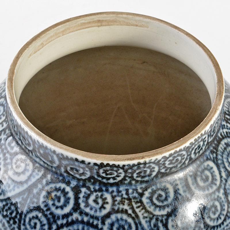 伊万里焼　古伊万里　染付　蛸唐草文　壷　V　R7130B