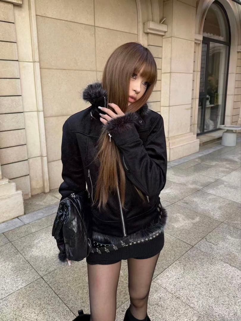 noEmosen ファー付きジャケット y2k opium お兄系