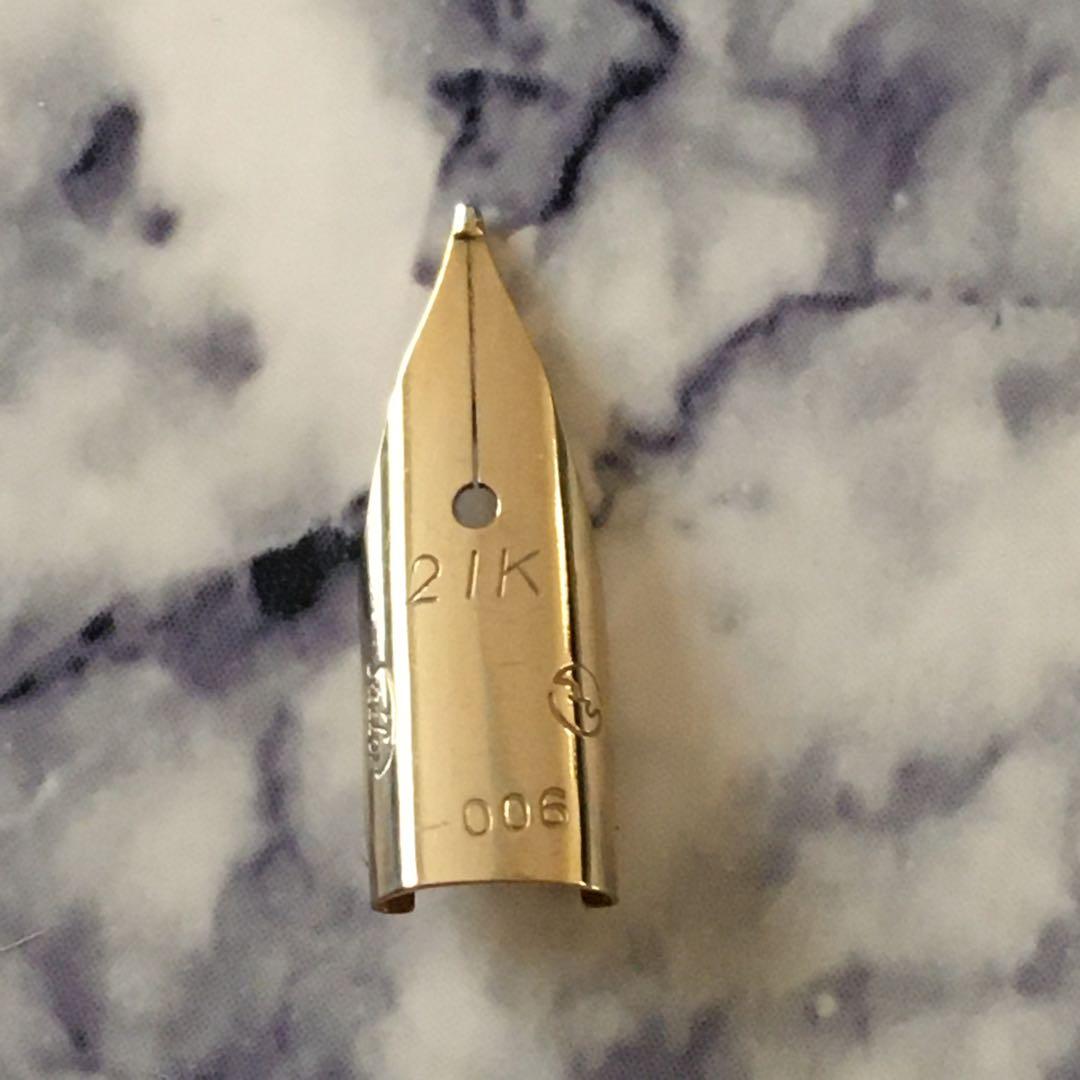 #0135 オーバーホール済み 万年筆 SAILOR ショート象嵌 21k