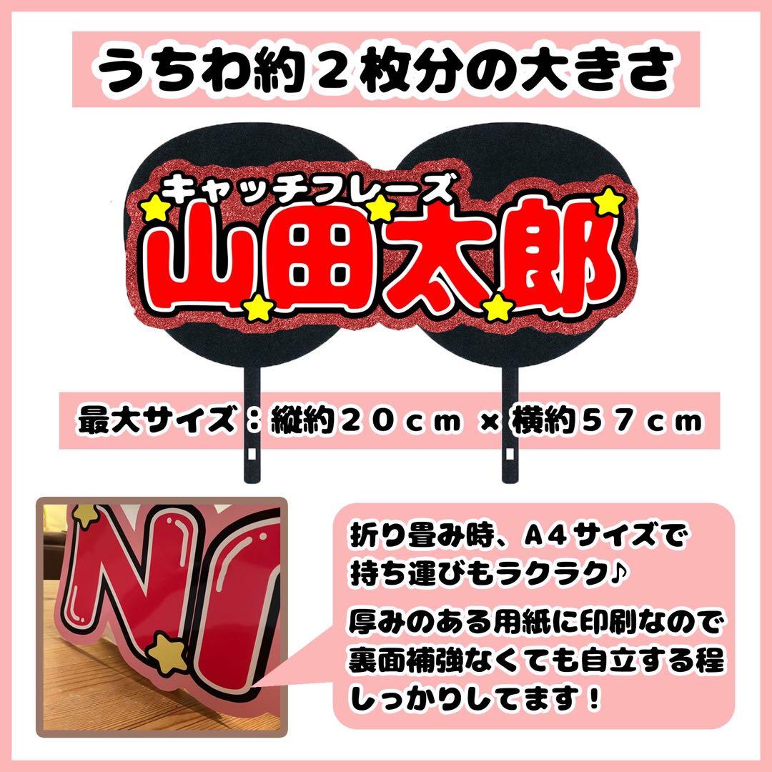 連結文字セミオーダー・赤Mサイズ】連結団扇 文字パネル ファンサ