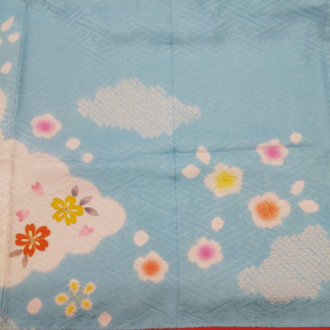 ★特価セール★七歳お祝い着物 京友禅 絞り 長襦袢付き