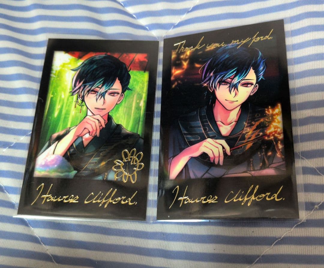 あくねこ 悪魔執事と黒い猫 ハウレス 夏の思い出チェキ風カード 箔押し