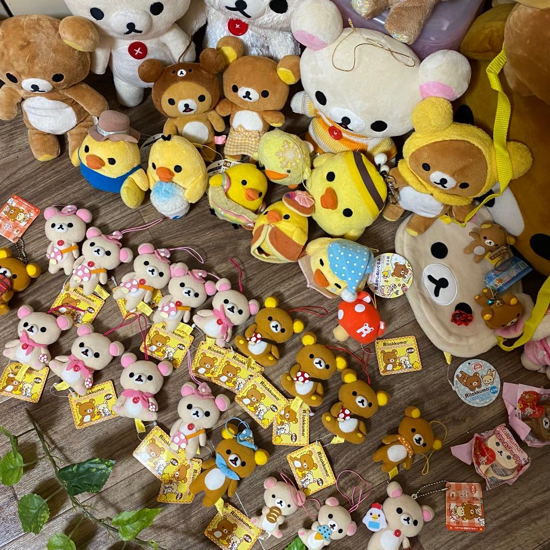 希少 san-x リラックマ キイロイトリ ぬいぐるみ マスコットまとめ売り