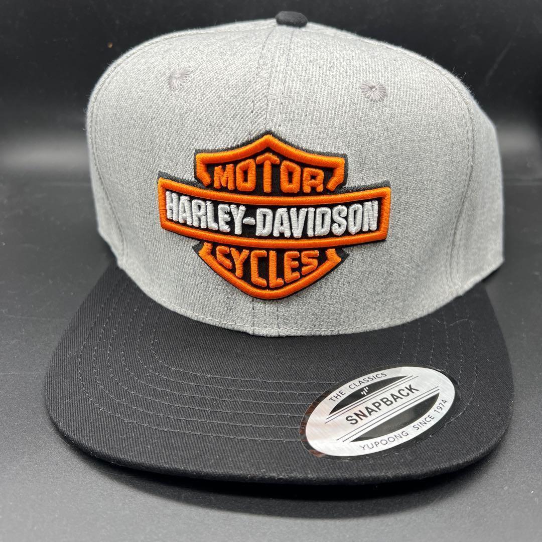 新品・希少】ハーレーダビッドソン スナップバック キャップ 灰×黒