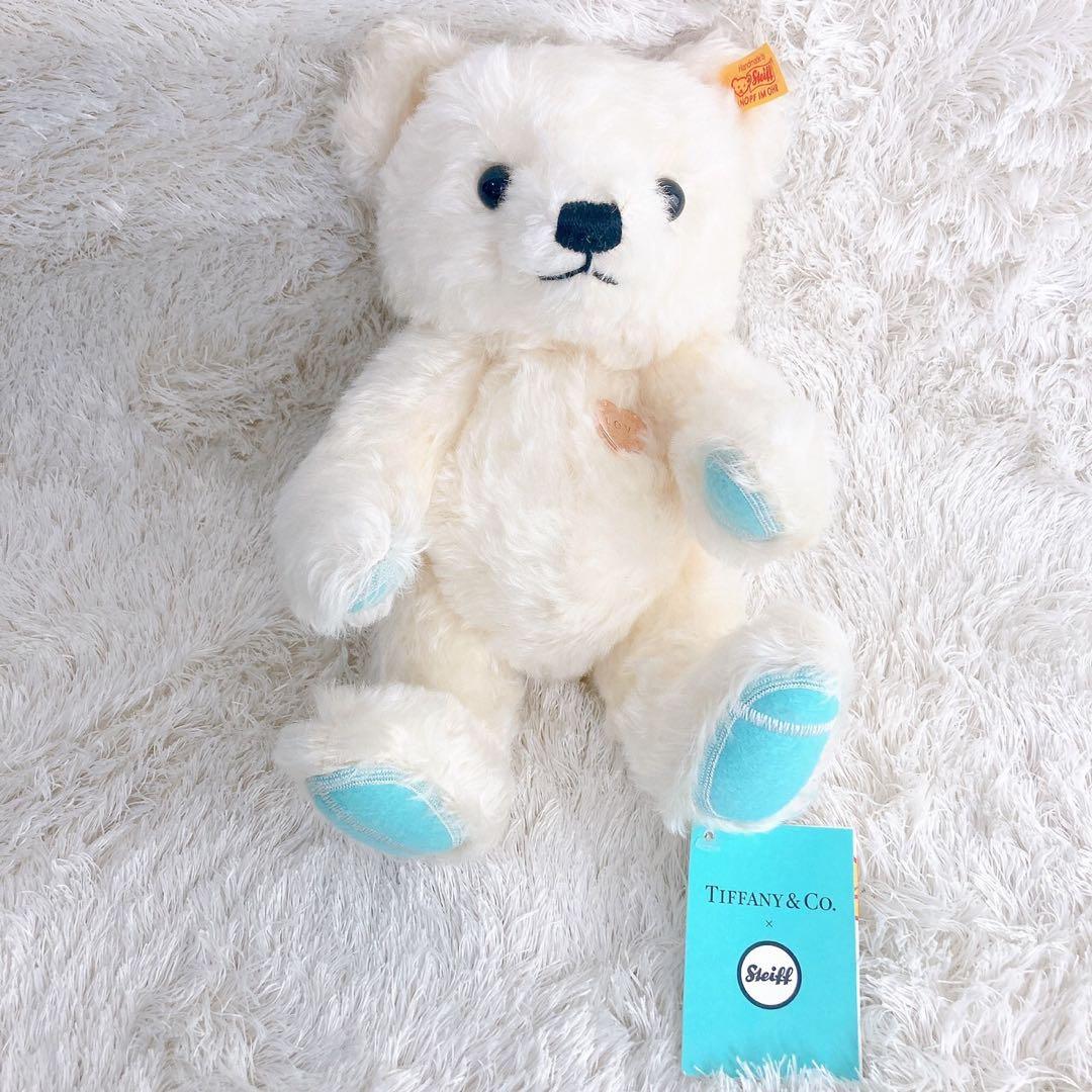 未使用 ティファニー シュタイフ 白ベア テディベア クリスマス 2022