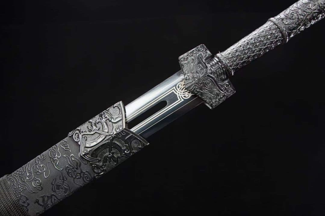 倚天剣-高性能マンガン鋼（黒化技術） 古兵器 武具　刀装具　模造刀 居合刀