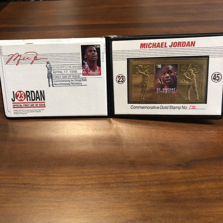 マイケル・ジョーダン 23K（金箔） 切手小型シート 美品 NBA 激レア