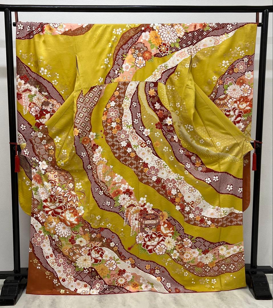 振り袖 フルセット 別誂長襦袢 成人式 金彩加工 刺繍入り 結婚式 746