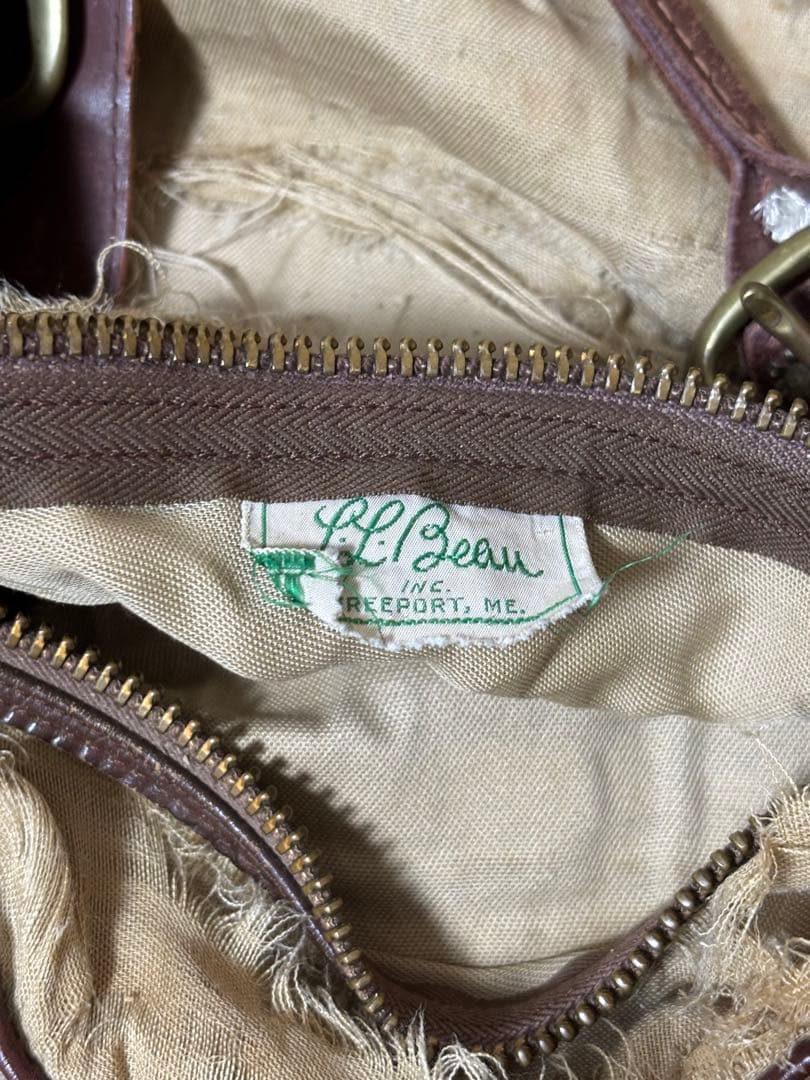 50s 60s L.L.Bean ボストンバッグ ベージュ キャンバス