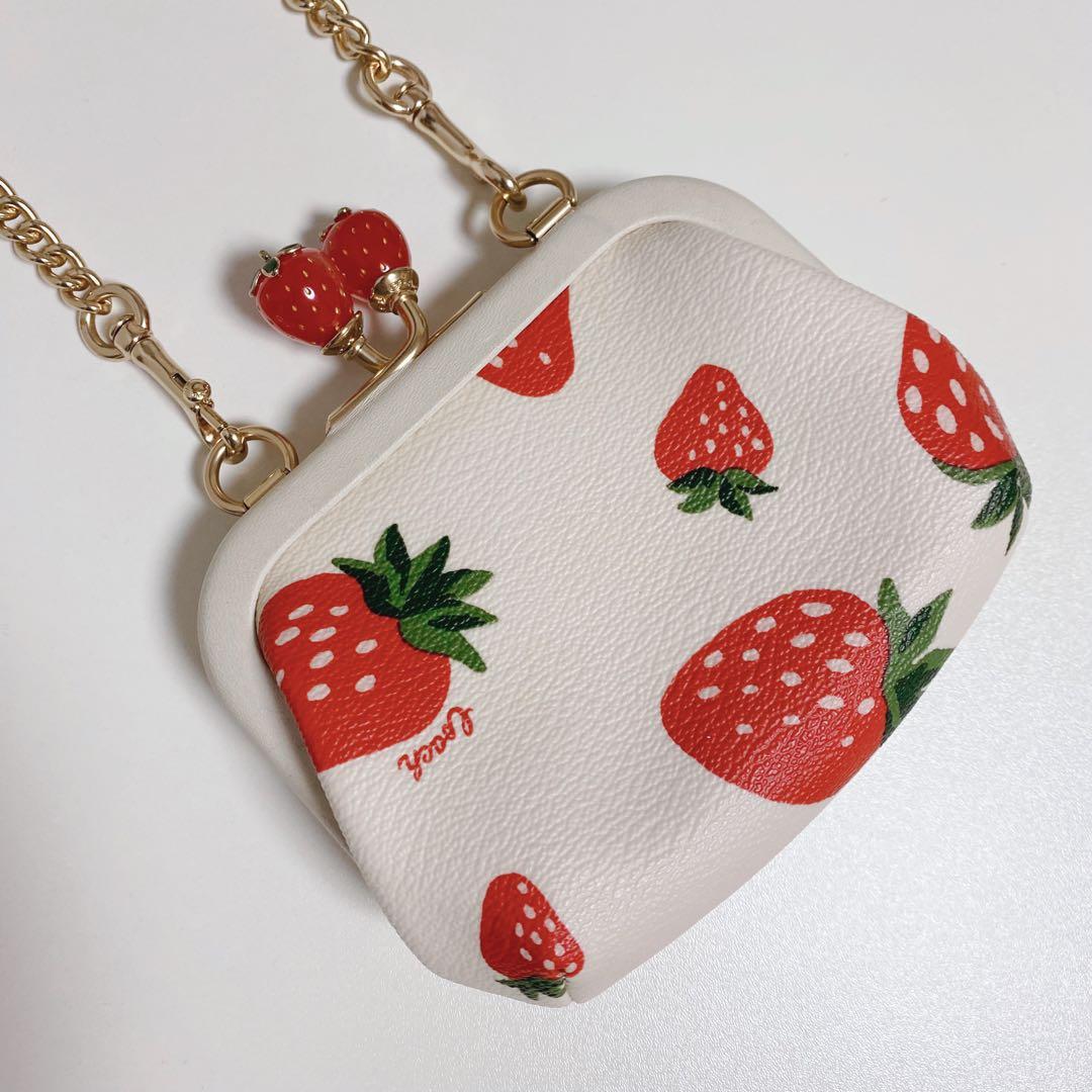 【新品未使用】COACHコーチ★財布★がま口★ノラキスロックケース★いちご